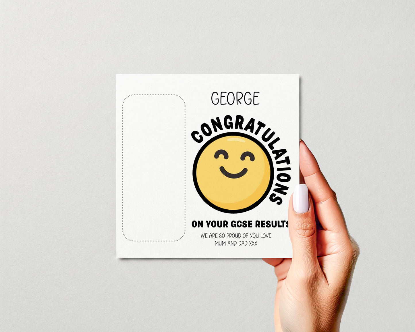 Personalised GCSE Results Money Gift Card • Exam Congratulations Gift Wallet