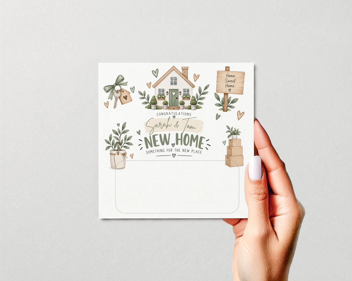 Personalised New Home Money Holder Housewarming Cash Gift First Home Couple