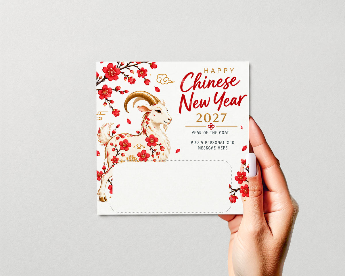 Chinese New Year 2027 Kids Money Holder Year of Goat Lunar New Year Cash Gift