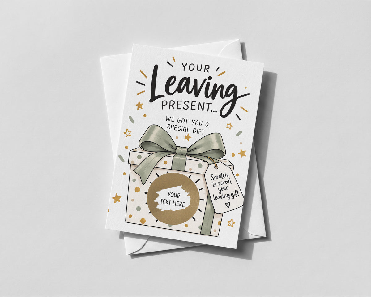 Personalised Leaving Card Scratch Off Gift Reveal Colleague Goodbye New Job Card