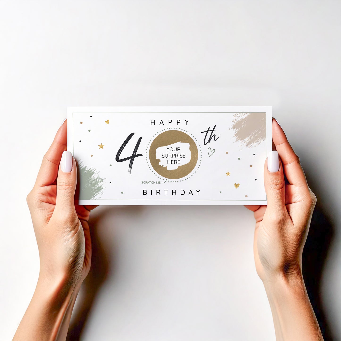 Personalised 40th Birthday Scratch Off Card, Surprise Gift Reveal , Experience Holiday Ticket Reveal (Copy)