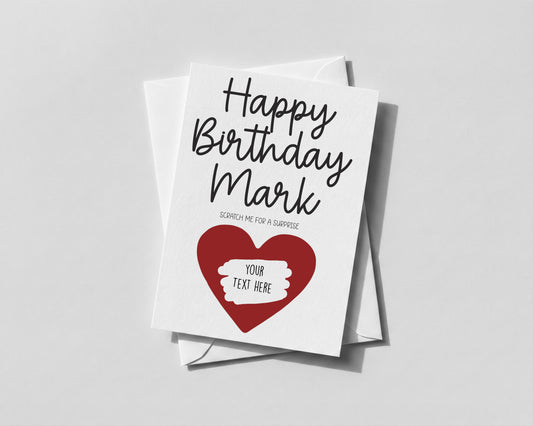Personalised Birthday Scratch Reveal Card – Surprise Gift for Him/Her
