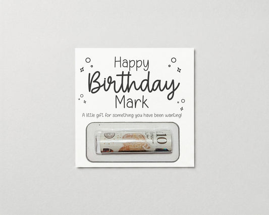 Personalised Birthday Money Wallet • Cash Gift Voucher Holder for Kids Adults