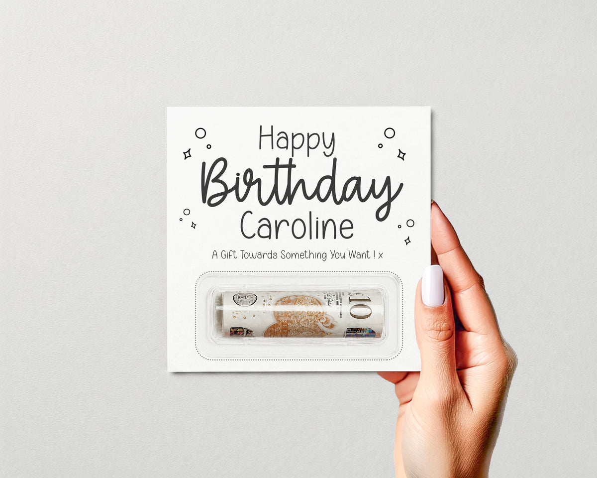 Personalised Birthday Money Gift Card• Cash Gift Voucher Holder for Kids Adults