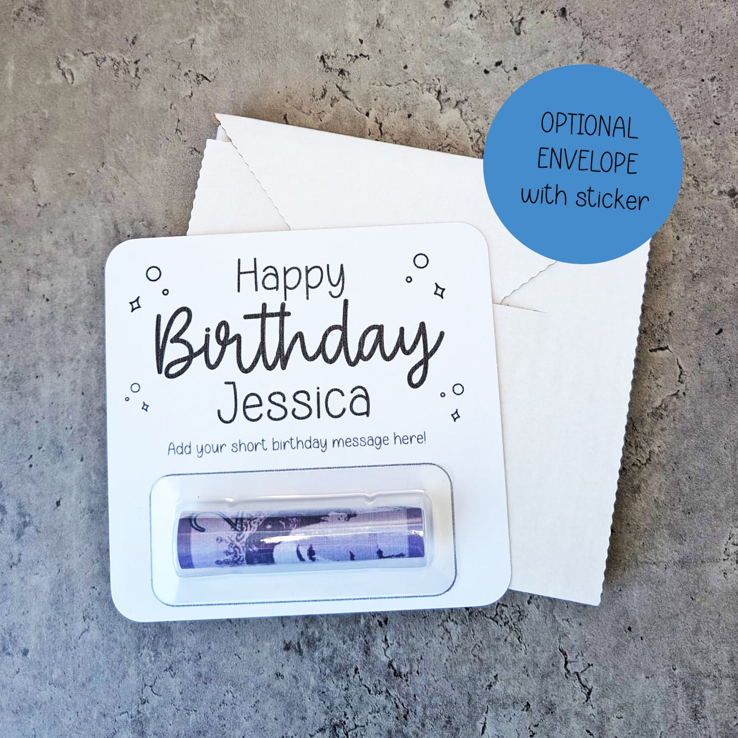 Personalised Birthday Money Wallet • Cash Gift Voucher Holder for Kids Adults