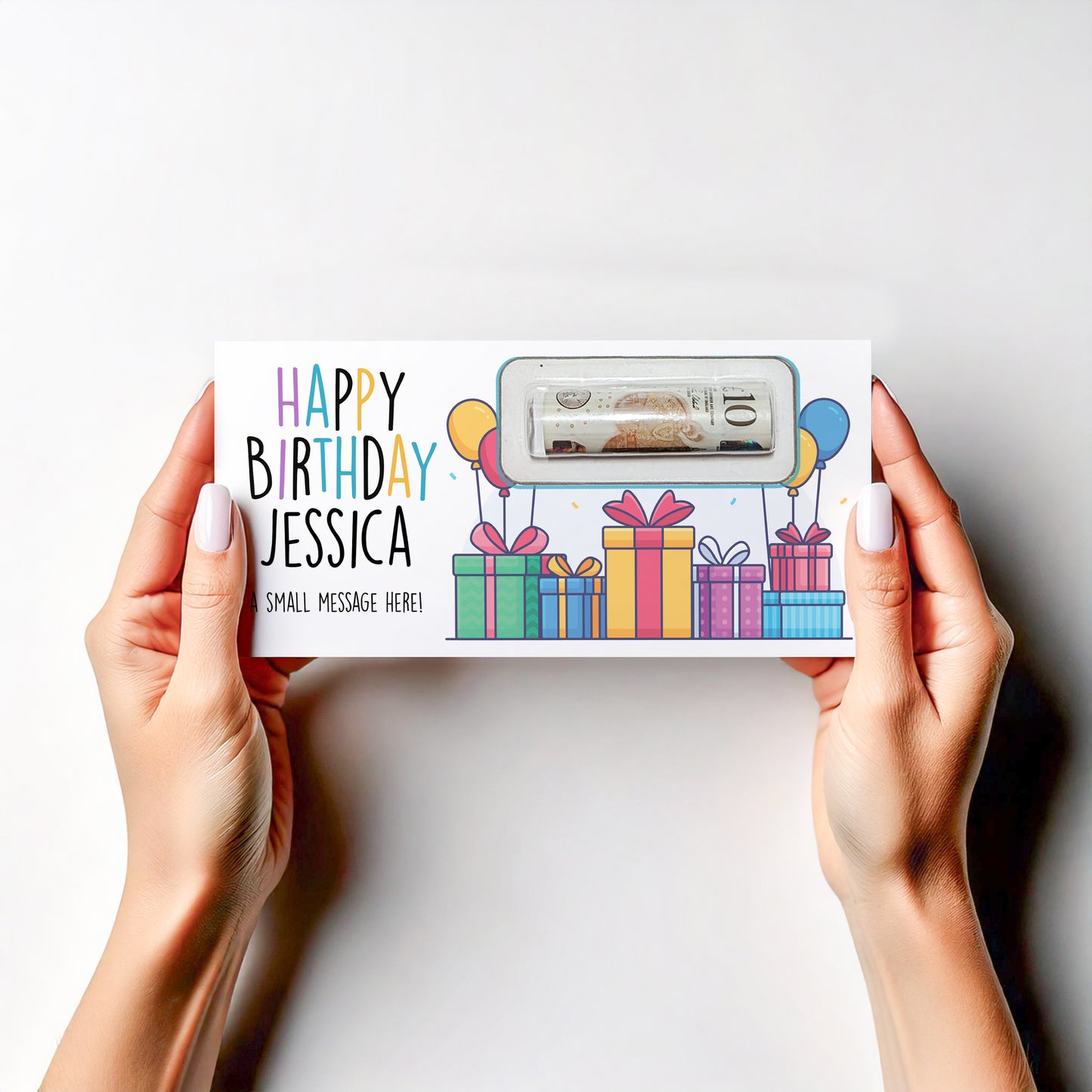 Personalised Birthday Money Gift • Money Wallet Card for Kids Teens Adults