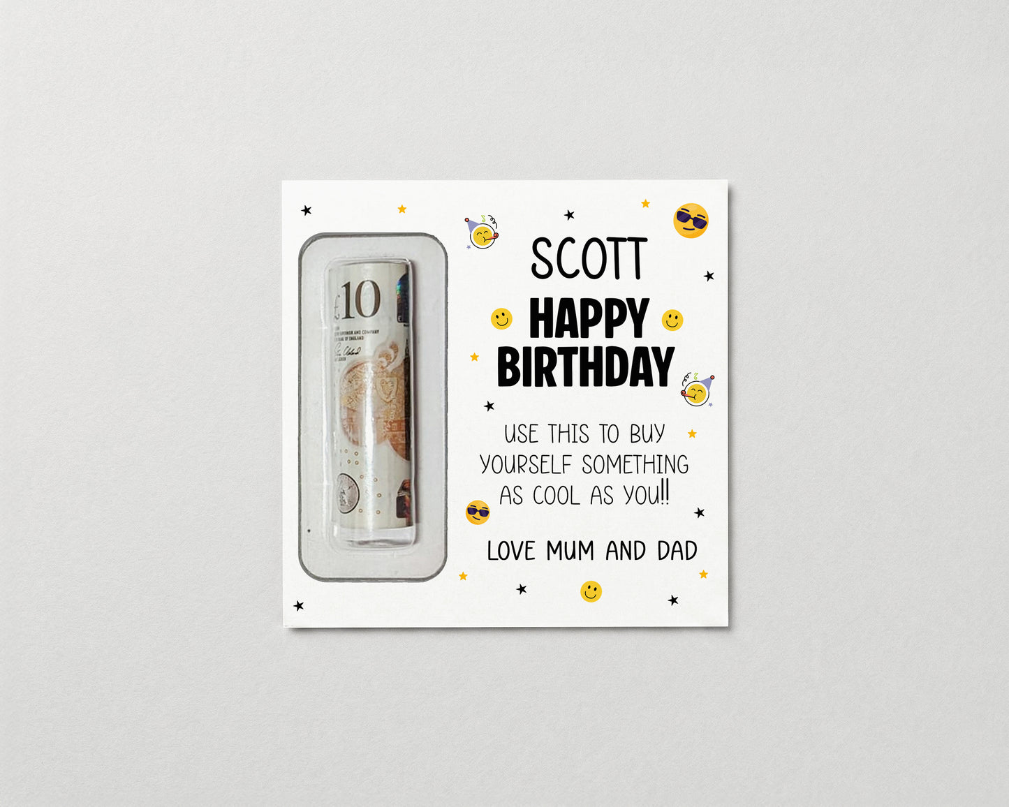 Personalised Birthday Money Wallet Holder Card | Fun Cash Gift | Great for Kids
