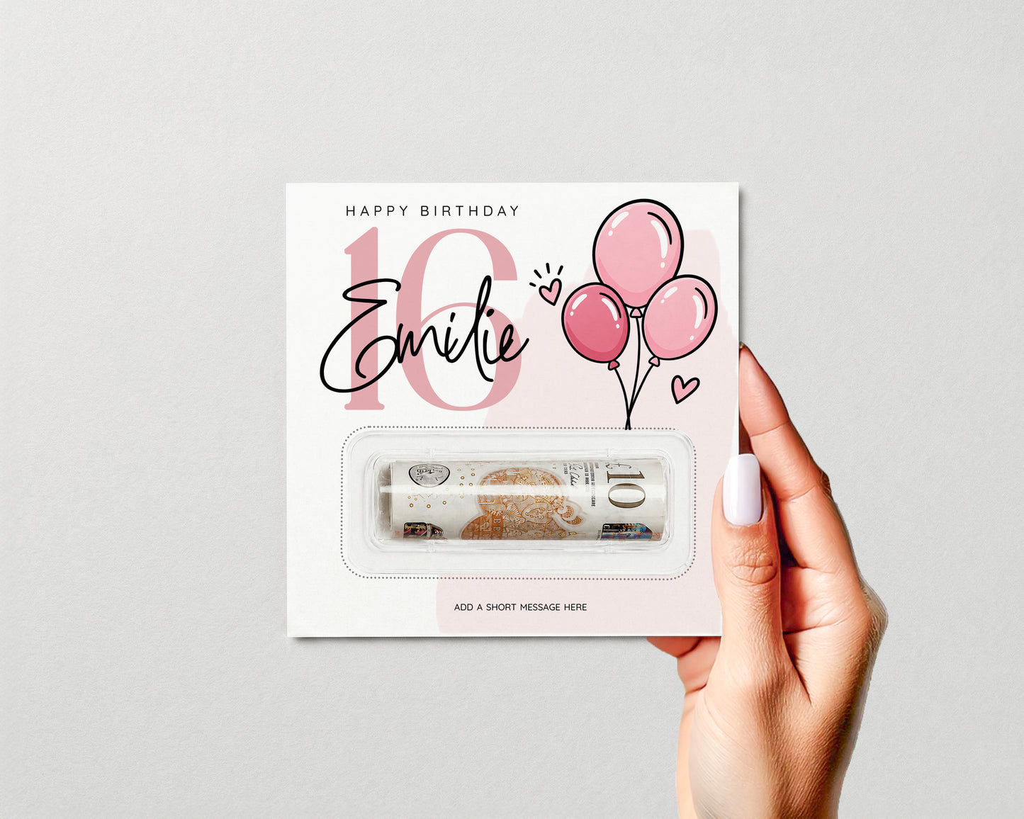 Personalised Birthday Money Holder, Any Age Cash Gift Card, Choose Your Design, Men Women Kids