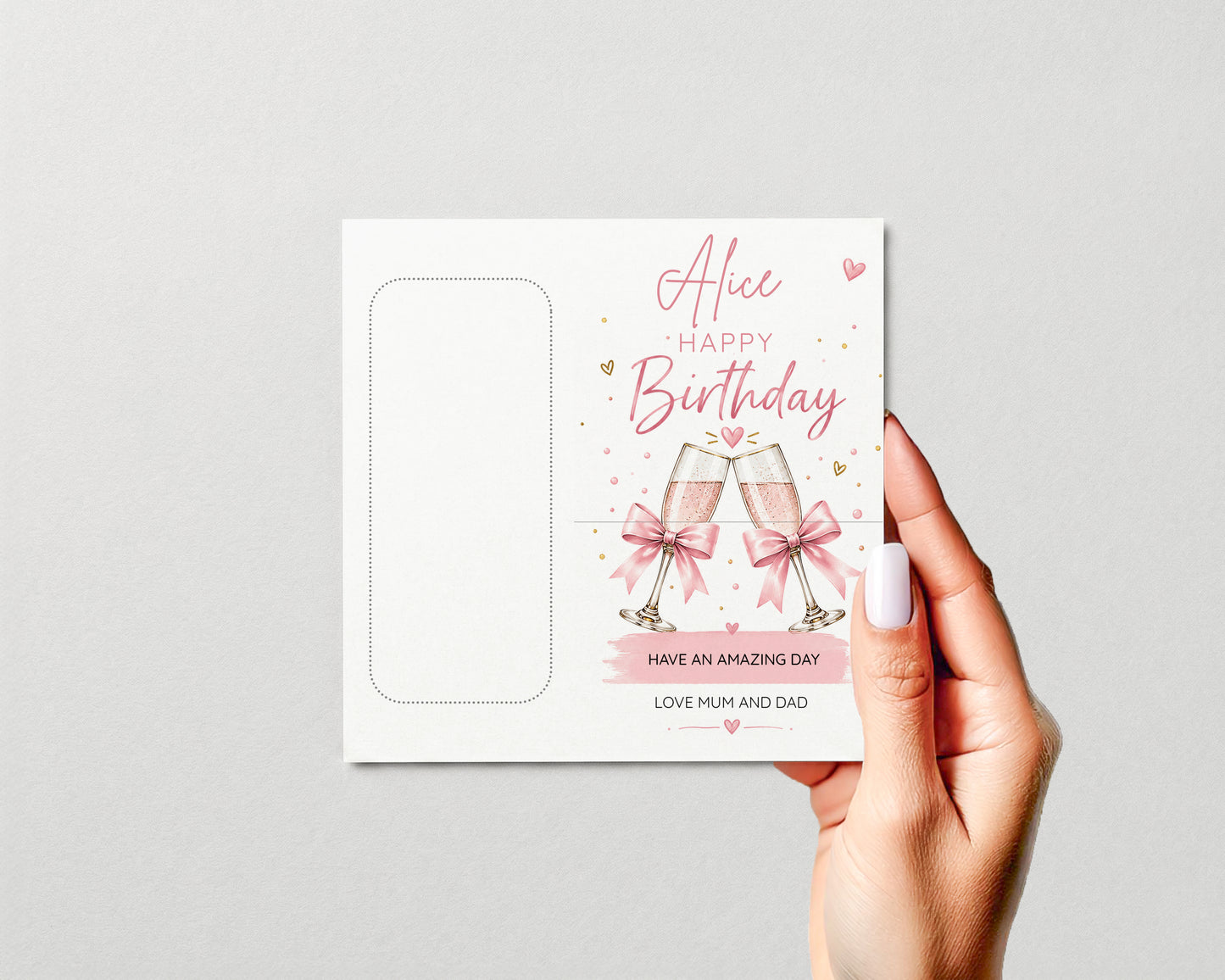 Personalised Birthday Money Gift Card Holder Cash Wallet for All Ages 18th 21st