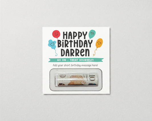 Birthday Money Wallet • Personalised Birthday Card • Gift Voucher Holder for Kids & Adults