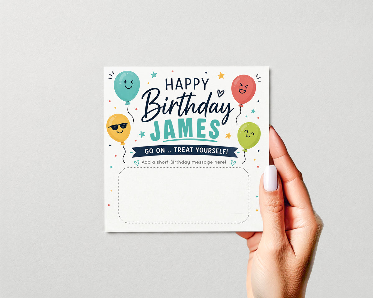 Birthday Money Wallet • Personalised Birthday Card • Gift Voucher Holder for Kids & Adults