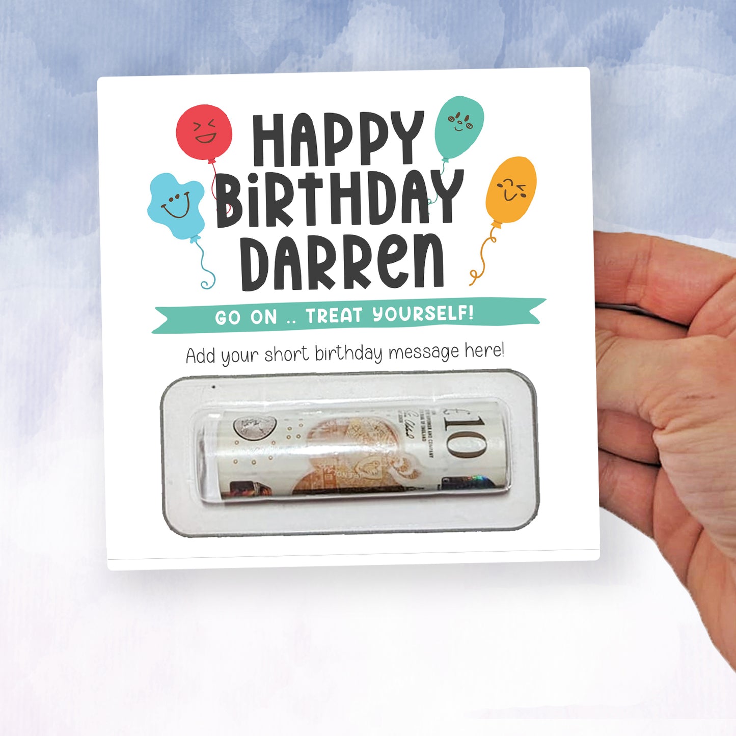 Birthday Money Wallet • Personalised Birthday Card • Gift Voucher Holder for Kids & Adults