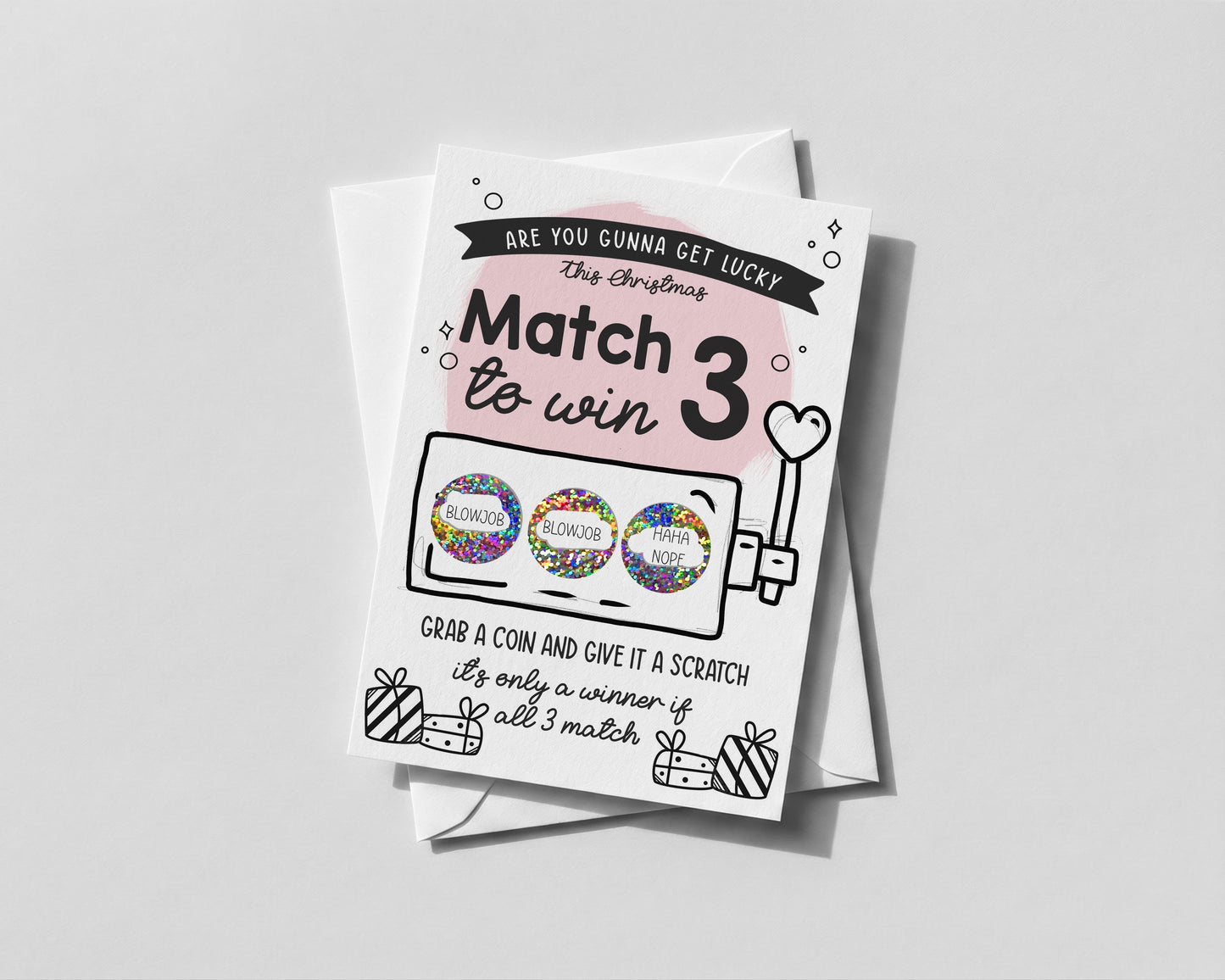 Funny Scratch-Off Christmas Card for Boyfriend • Cheeky Holiday Reveal
