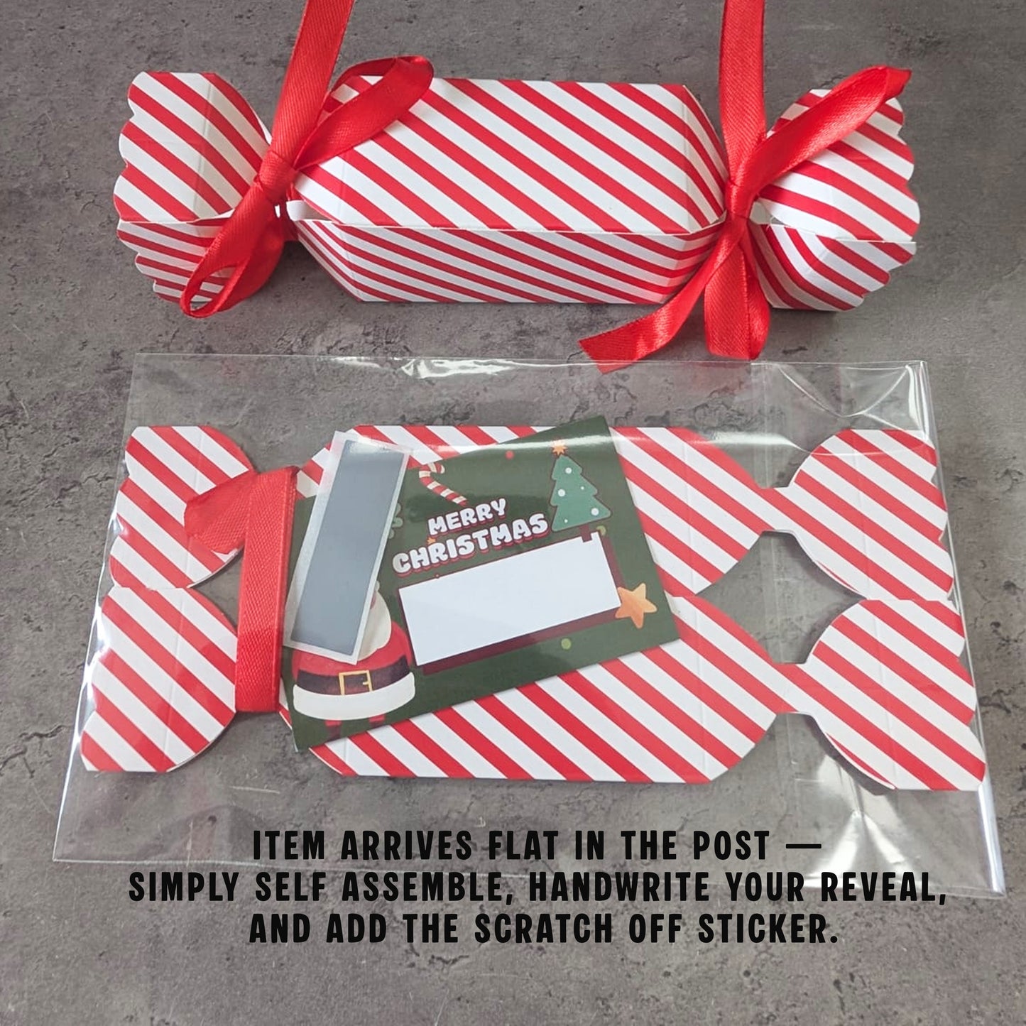 Surprise Scratch‑Off Christmas Cracker Card – Gift Reveal • Guess What • Xmas Scratchcard DIY