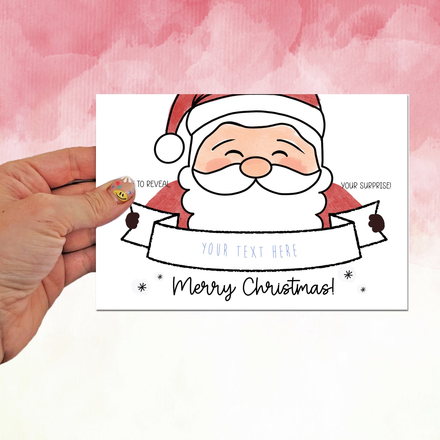 Santa Glasses Reveal Christmas Card