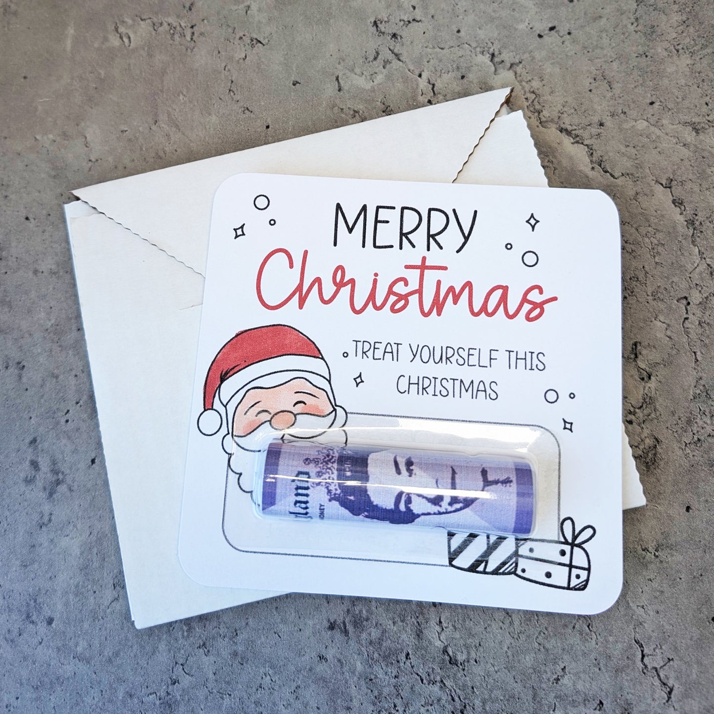 Personalised Christmas Money Wallet Card – Santa Design • Festive Cash Gift Holder