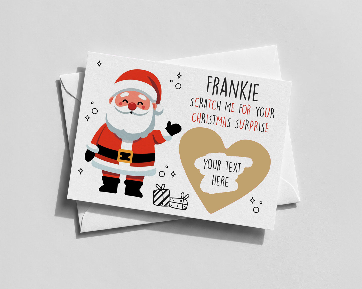 Personalised Santa Scratch-Off Card – Fun Christmas Reveal Gift for Kids & Grandkids