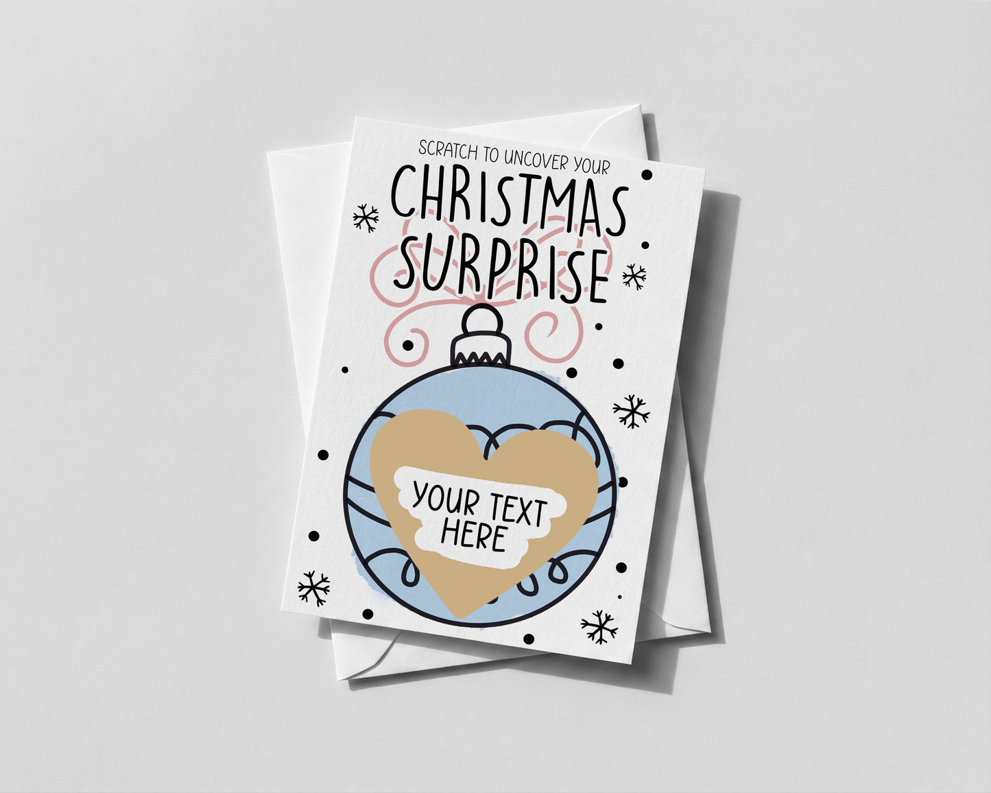 Personalised Christmas Scratch Card – Fun Surprise Reveal Xmas Gift for Friends & Family