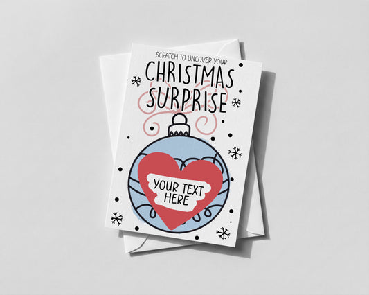 Personalised Christmas Scratch Card – Fun Surprise Reveal Xmas Gift for Friends & Family