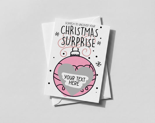 Personalised Christmas Scratch Card – Fun Surprise Reveal Xmas Gift for Friends & Family
