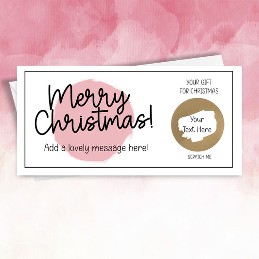 Personalised Christmas Scratch Card Gift Reveal