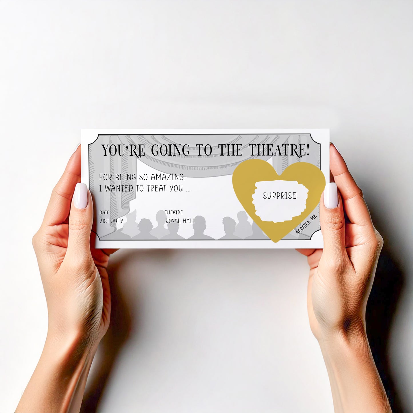 Personalised Surprise Birthday Card – Theatre or Panto Ticket Reveal for Kids Family