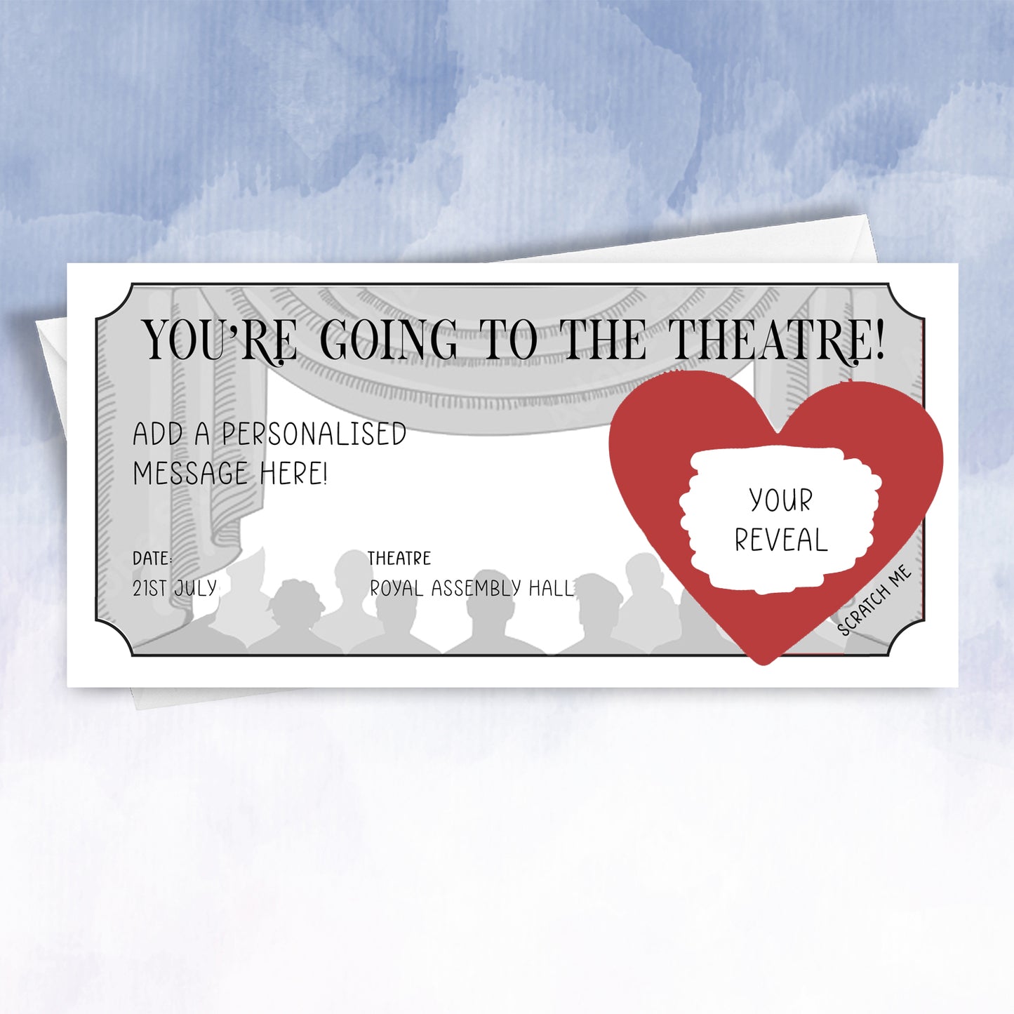 Personalised Surprise Birthday Card – Theatre or Panto Ticket Reveal for Kids Family