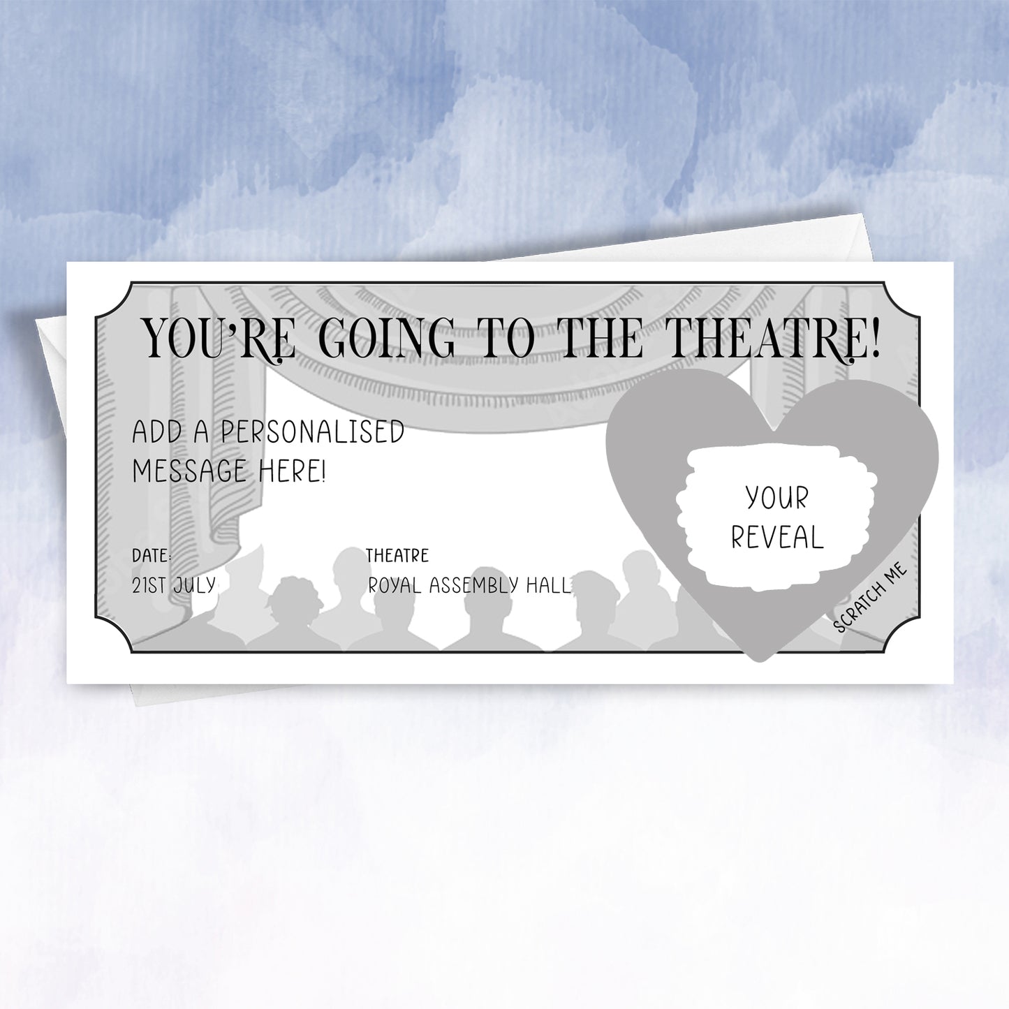 Personalised Surprise Birthday Card – Theatre or Panto Ticket Reveal for Kids Family
