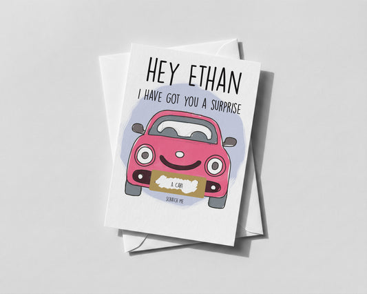 Personalised Driving Experience Scratch‑Off Card – Surprise Gift Reveal