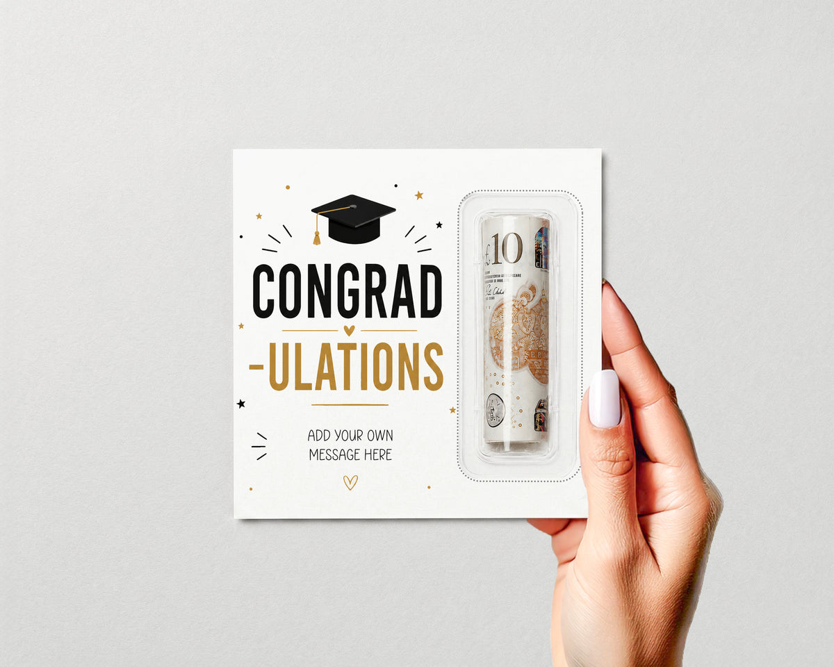 Personalised Graduation Money Holder Card, Congradulations Cash Gift, Graduate Keepsake