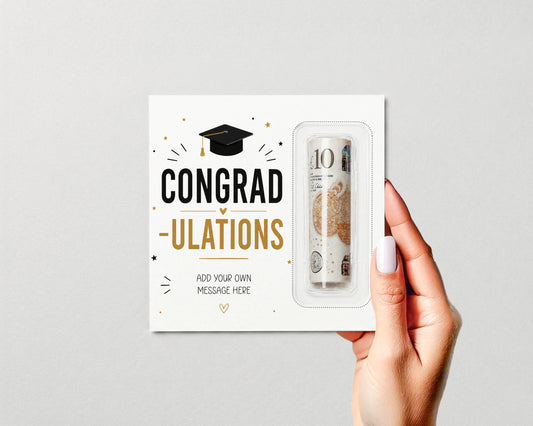 Personalised Graduation Money Holder Card, Congradulations Cash Gift, Graduate Keepsake