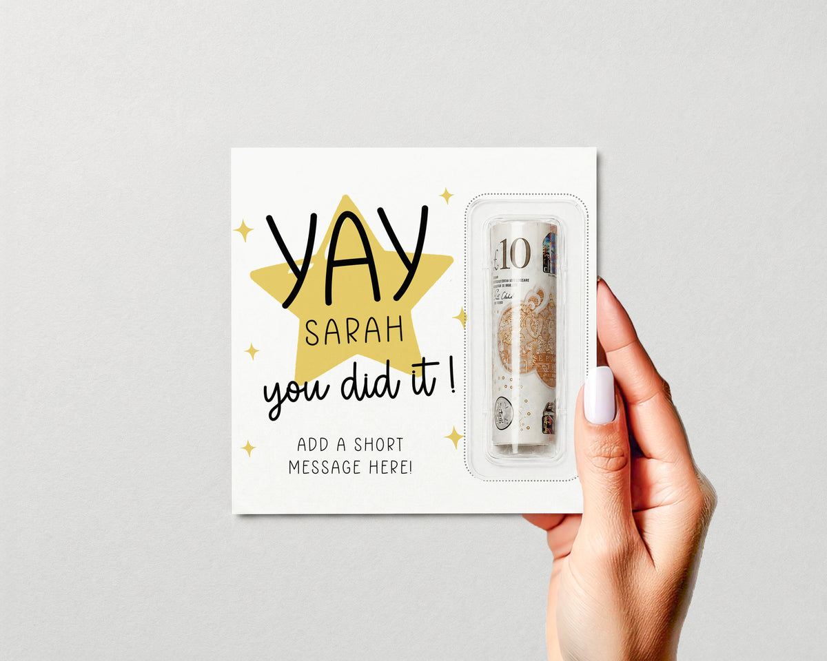 Personalised Graduation Money Gift Card• You Passed Card • GCSE Exam Congratulations Gift