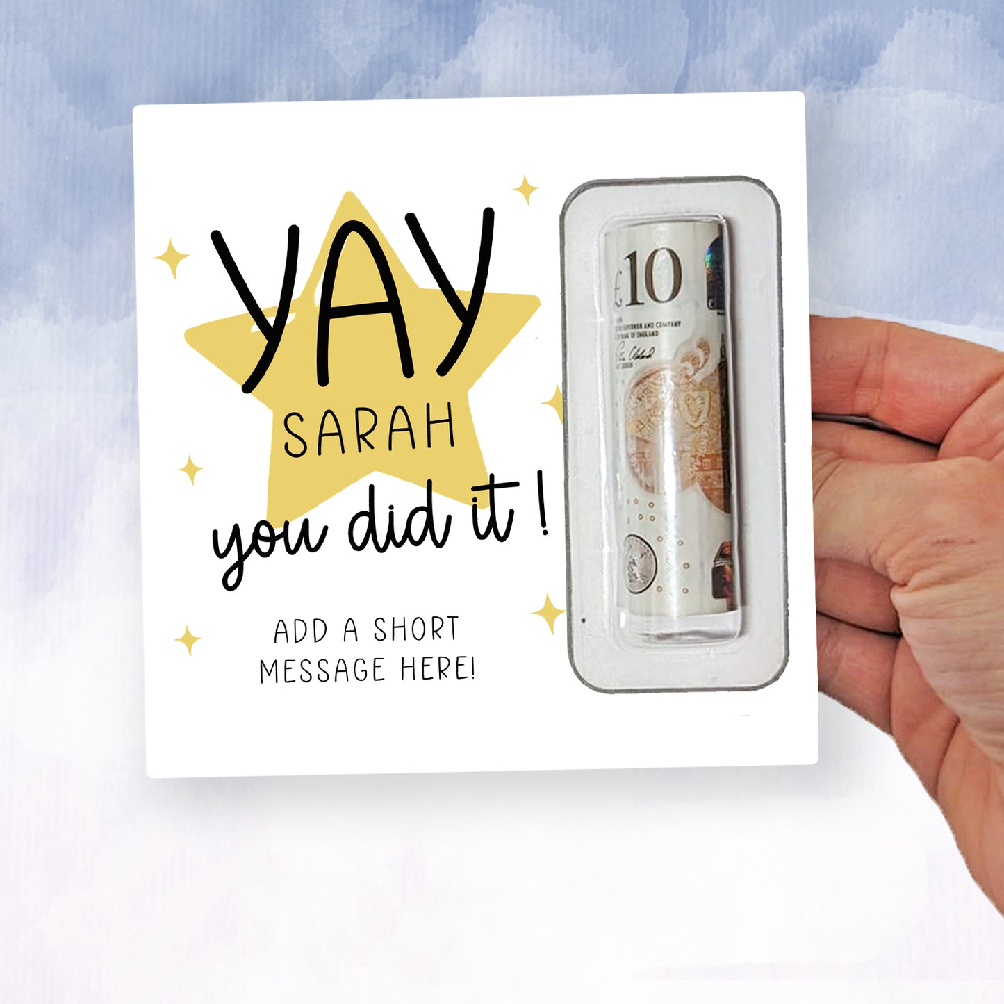 Personalised Graduation Money Wallet • You Passed Card • GCSE Exam Congratulations Gift
