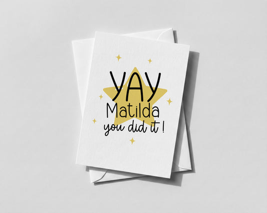 Personalised Well Done Card – Congratulations, New Job, Exam Success, Achievement Gift