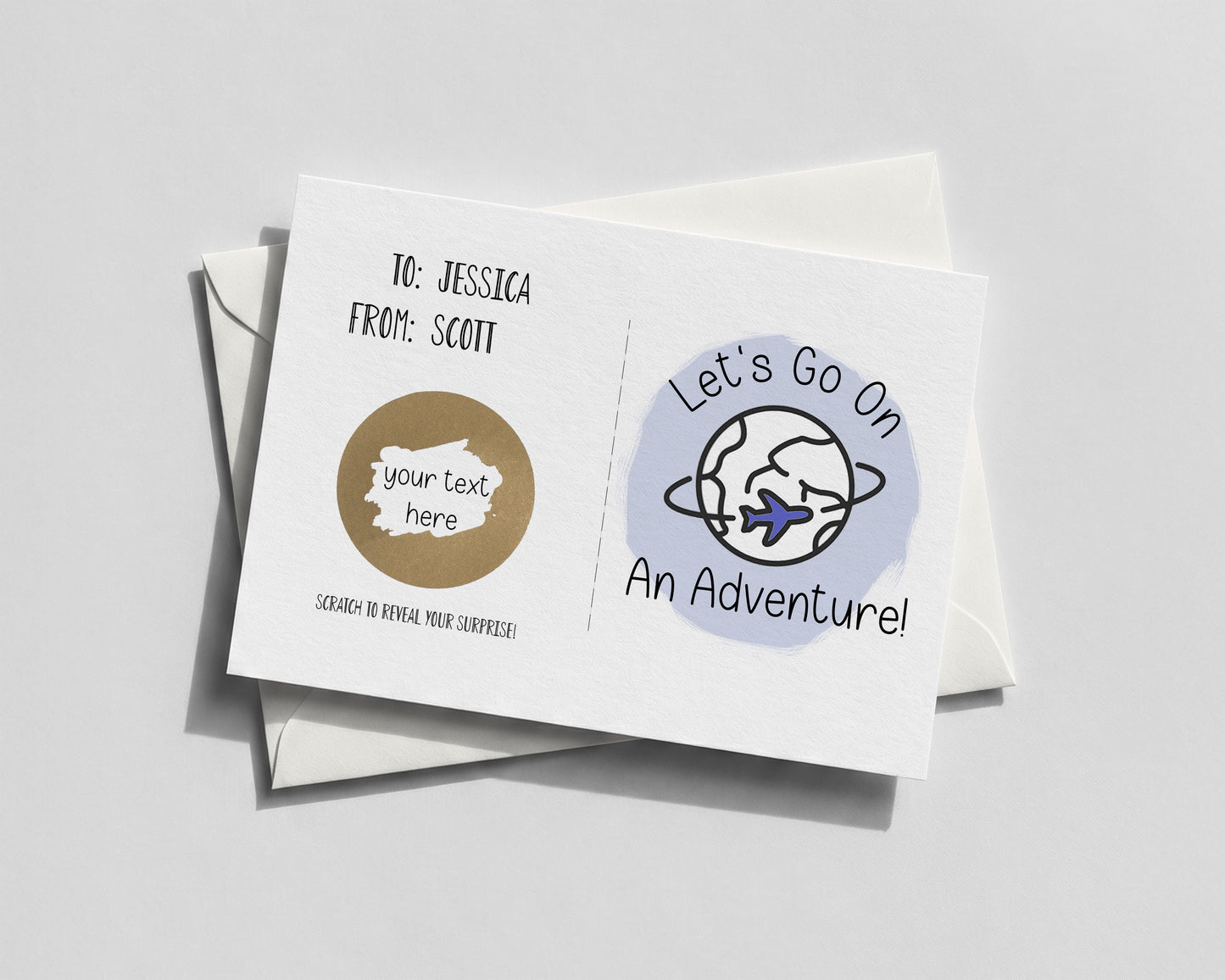 Personalised Scratch Off Kids Boarding Pass Ticket – Children’s Plane Holiday Reveal Card