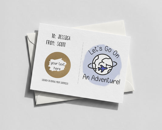 Personalised Scratch Off Kids Boarding Pass Ticket – Children’s Plane Holiday Reveal Card