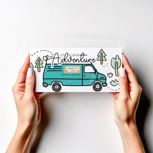 Personalised Scratch Off Card • Camping or Campervan Trip Reveal • Staycation Gift