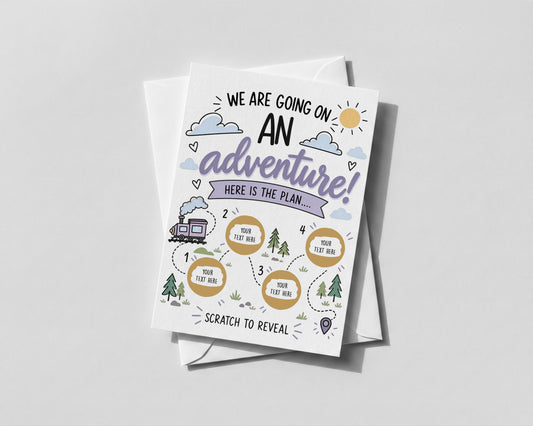 Personalised Train Adventure Scratch Off Card Surprise Trip Holiday Itinerary Reveal