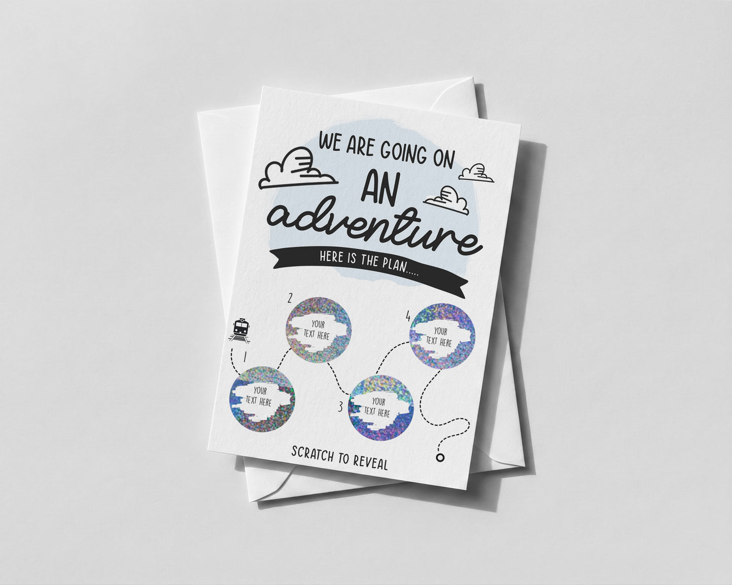Personalised Holiday Itinerary Scratch Card | Surprise Trip Reveal | Train Travel Gift