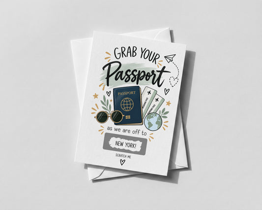 Personalised Holiday Reveal Scratch Off Card Surprise Trip Travel Destination Gift