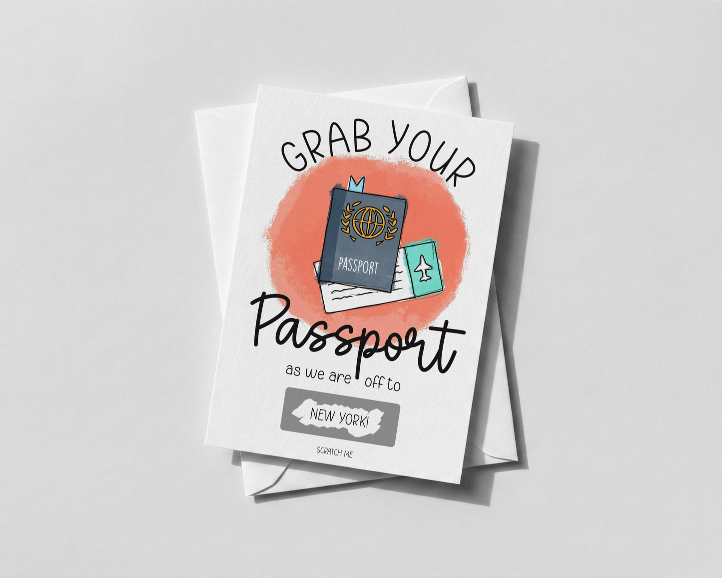 Personalised Scratch-Off Holiday Card – Guess Where We Are Going Trip Reveal