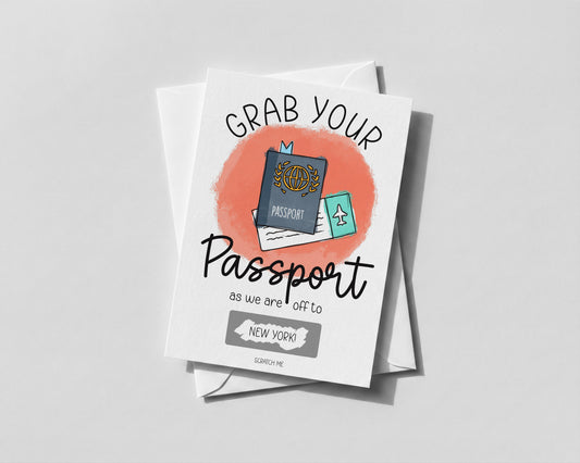 Personalised Scratch-Off Holiday Card – Guess Where We Are Going Trip Reveal