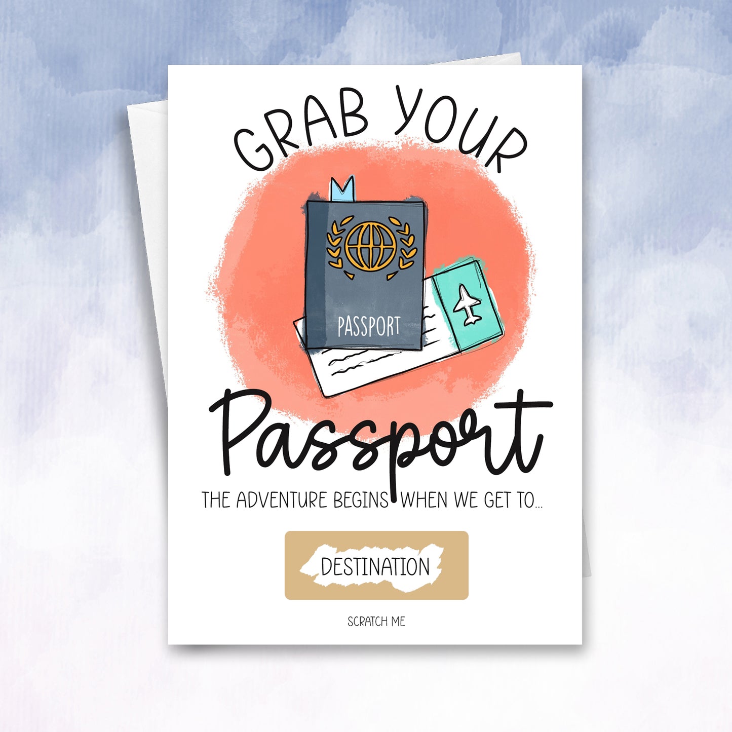 Personalised Scratch-Off Holiday Card – Guess Where We Are Going Trip Reveal
