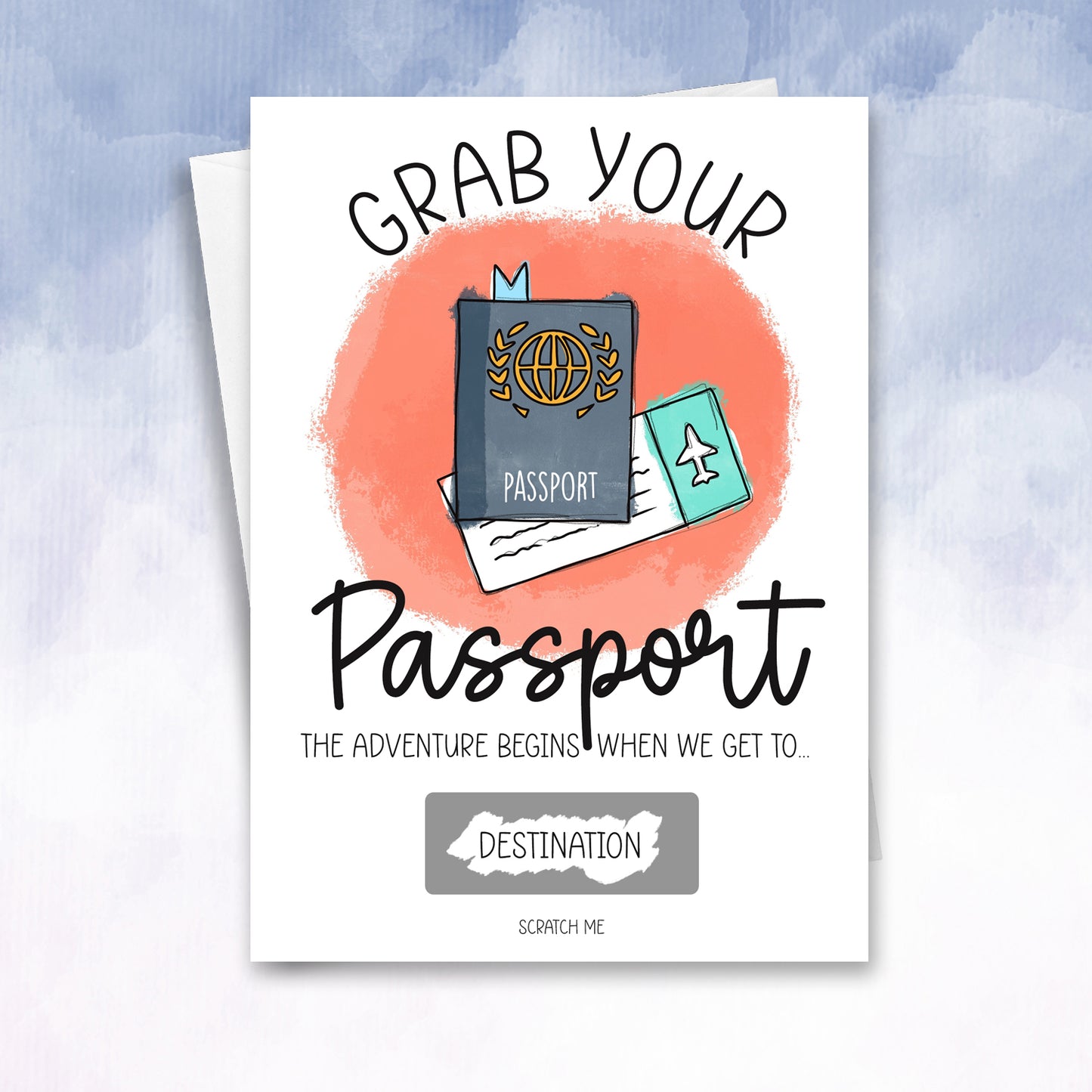 Personalised Scratch-Off Holiday Card – Guess Where We Are Going Trip Reveal