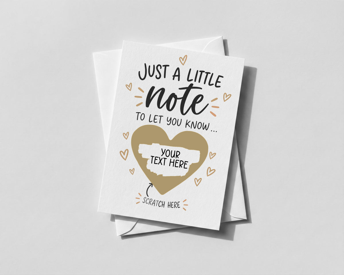 Personalised Scratch Off Reveal Card Custom Secret Message Surprise Gift Any Occasion