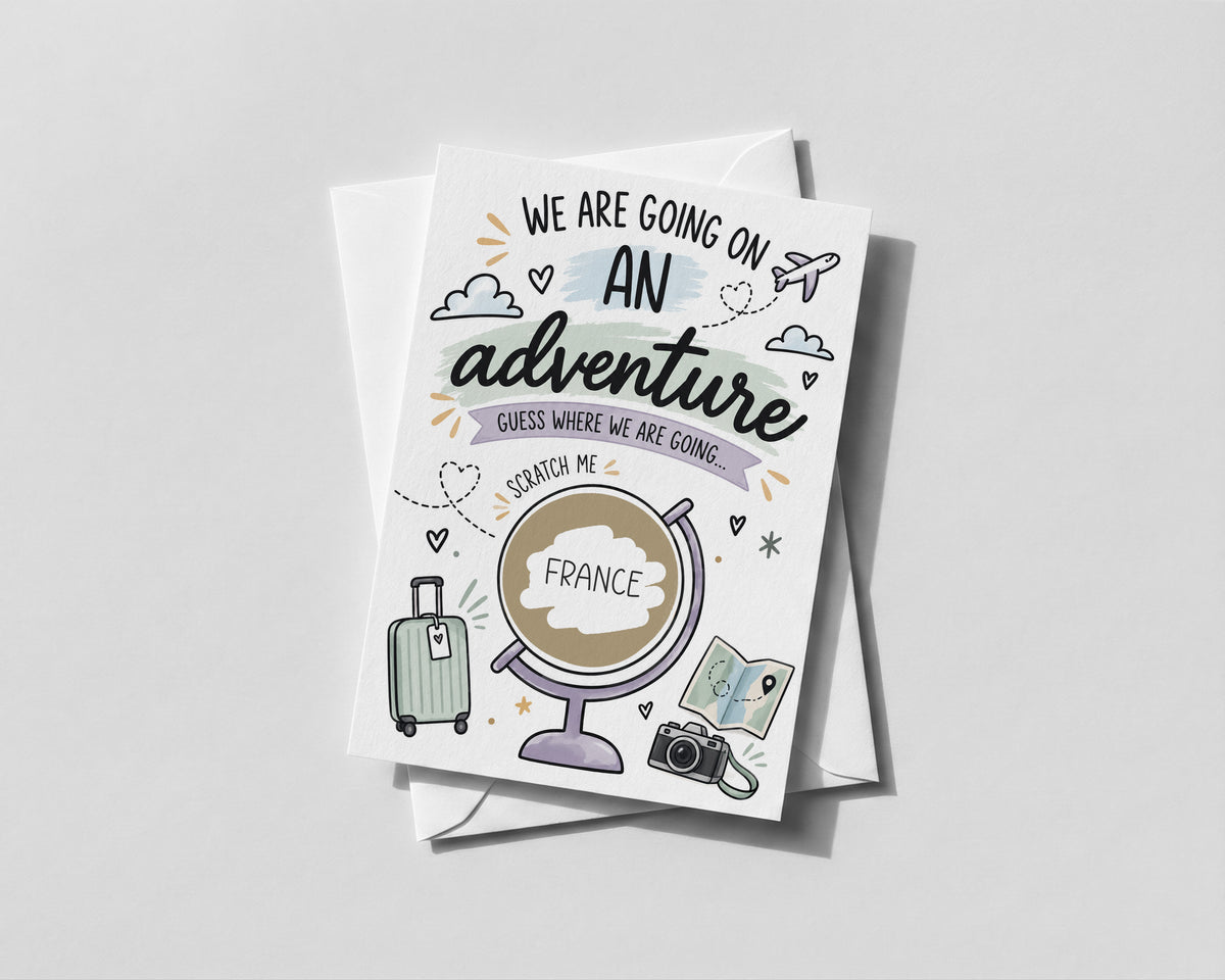 Personalised Holiday Reveal Scratch Off Card Surprise Trip Destination Travel Gift