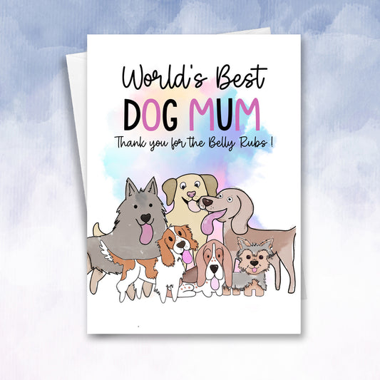 Mothers Day Card from the Dog - Best Dog Mum Mother's Card