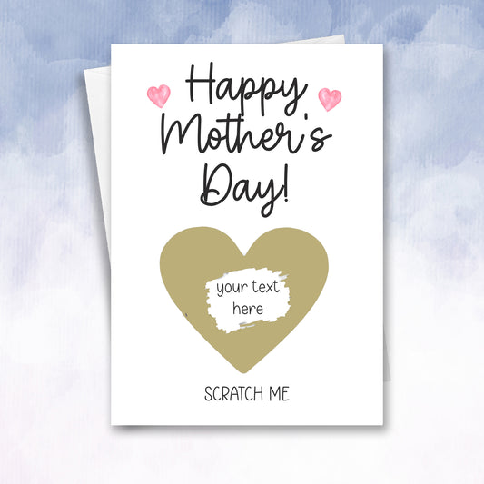 Mother's Day Personalised modern scratch card