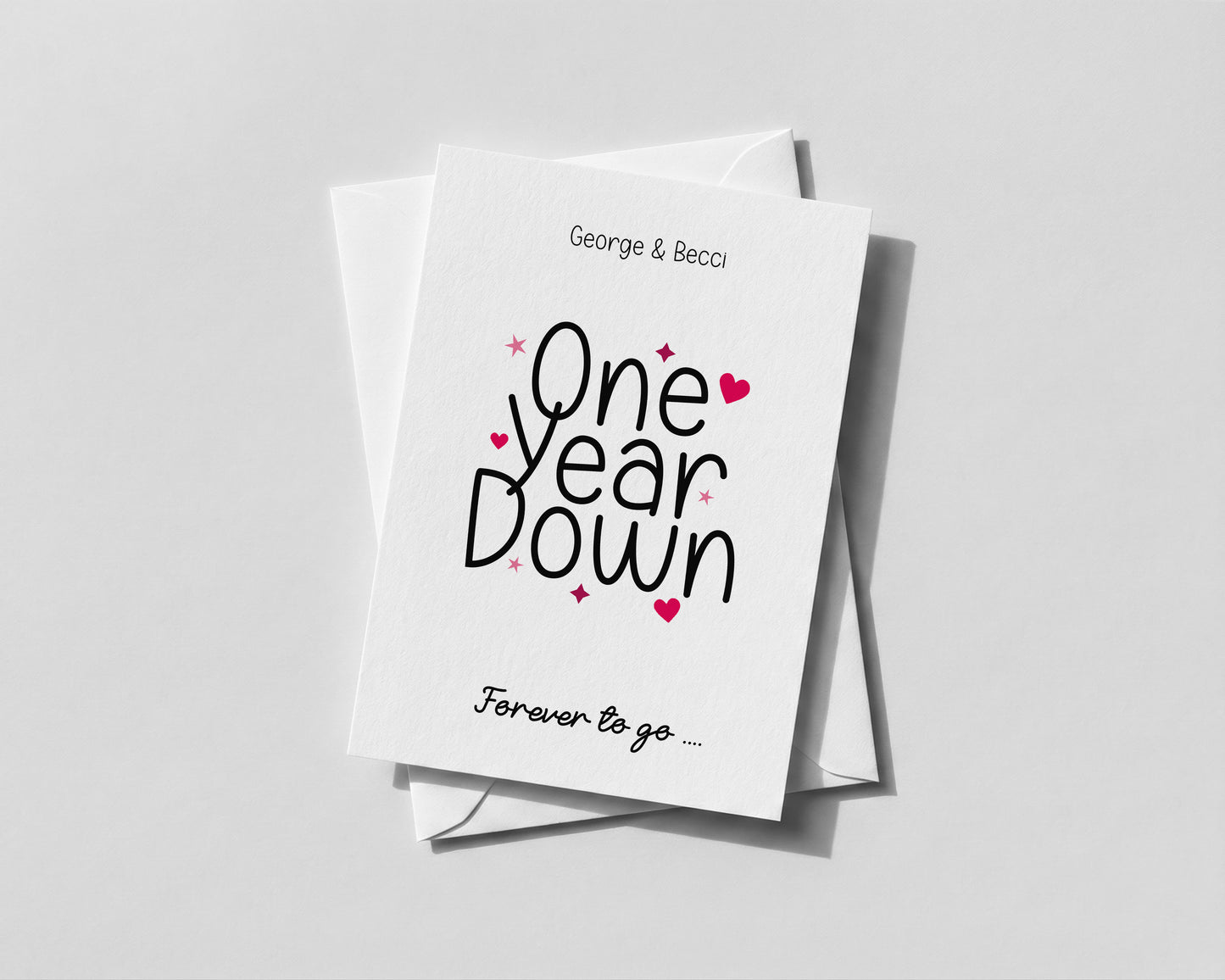 Personalised Anniversary Card Husband Wife Boyfriend Girlfriend Fiancé 1st 2nd