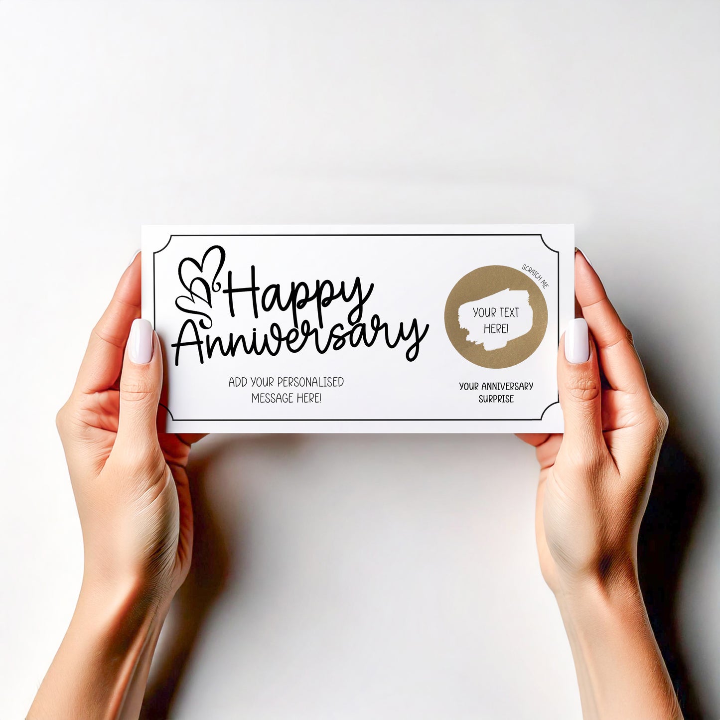 Personalised Anniversary Scratch Card – Surprise Reveal Gift, Romantic Trip or Experience Reveal